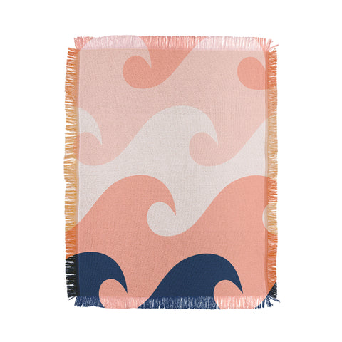 Lyman Creative Co Sunset Ocean Waves Throw Blanket
