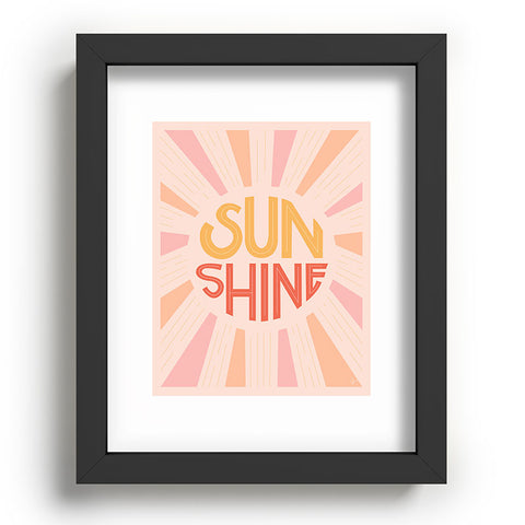 Lyman Creative Co Sunshine Hand Lettering Recessed Framing Rectangle