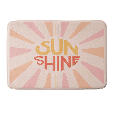 Lyman Creative Co Sunshine Hand Lettering Memory Foam Bath Mat
