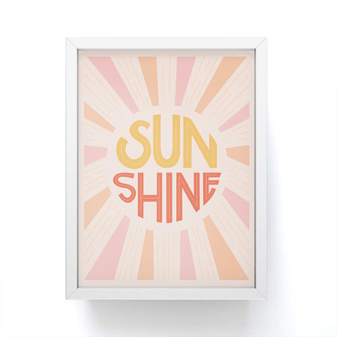 Lyman Creative Co Sunshine Hand Lettering Framed Mini Art Print