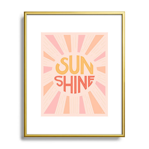 Lyman Creative Co Sunshine Hand Lettering Metal Framed Art Print