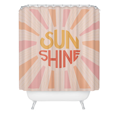 Lyman Creative Co Sunshine Hand Lettering Shower Curtain