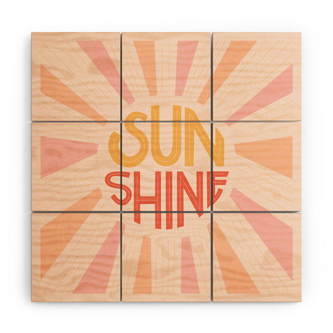 Lyman Creative Co Sunshine Hand Lettering Wood Wall Mural