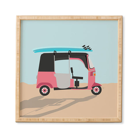 Lyman Creative Co Surf Tuk Tuk in Sri Lanka Framed Wall Art