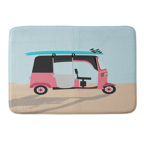 Lyman Creative Co Surf Tuk Tuk in Sri Lanka Memory Foam Bath Mat
