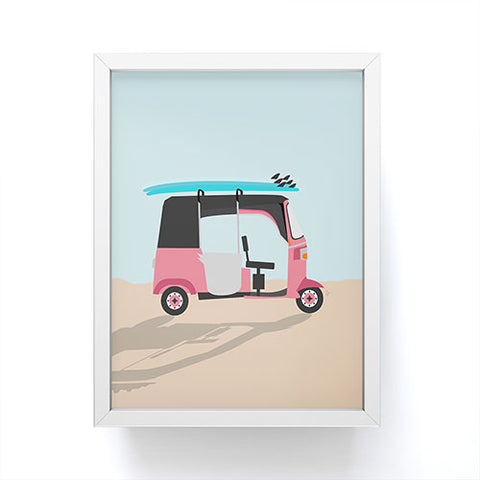 Lyman Creative Co Surf Tuk Tuk in Sri Lanka Framed Mini Art Print