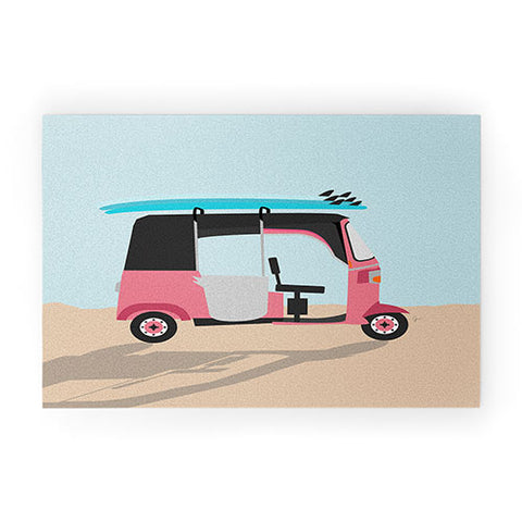 Lyman Creative Co Surf Tuk Tuk in Sri Lanka Welcome Mat