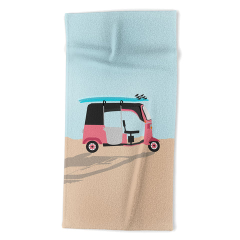 Lyman Creative Co Surf Tuk Tuk in Sri Lanka Beach Towel