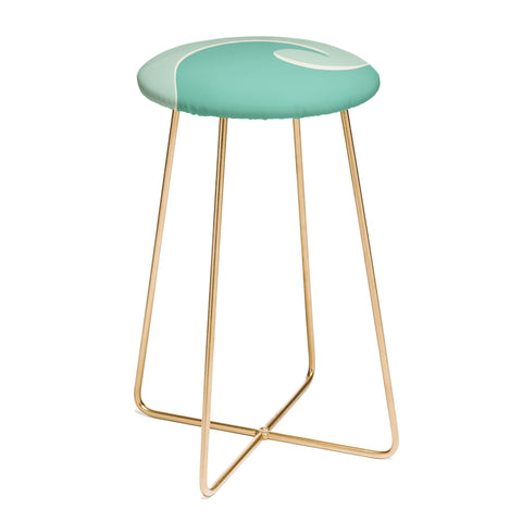 Lyman Creative Co Vintage Teal Wave Counter Stool