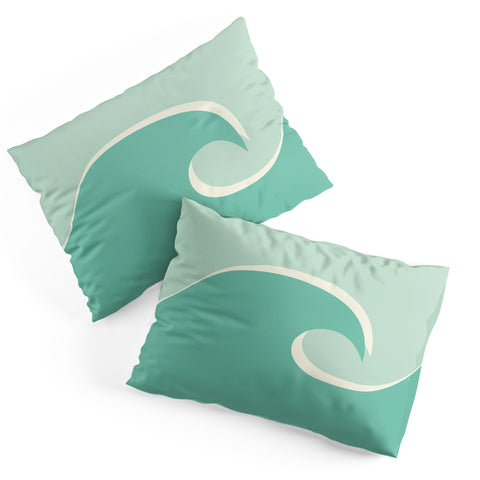 Lyman Creative Co Vintage Teal Wave Pillow Shams