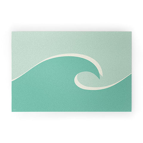 Lyman Creative Co Vintage Teal Wave Welcome Mat