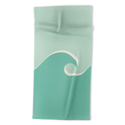 Lyman Creative Co Vintage Teal Wave Beach Towel