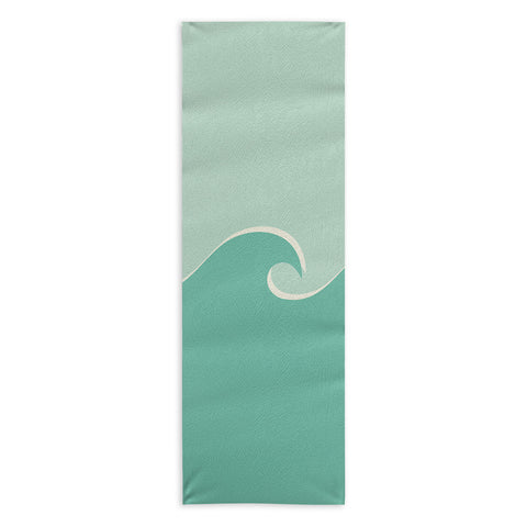 Lyman Creative Co Vintage Teal Wave Yoga Towel