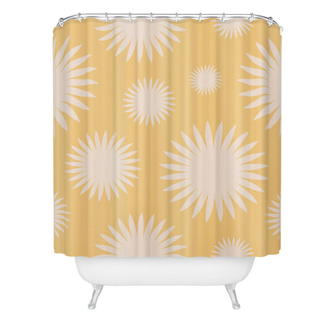 Lyman Creative Co Yellow Burst Shower Curtain