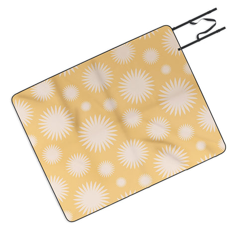 Lyman Creative Co Yellow Burst Picnic Blanket
