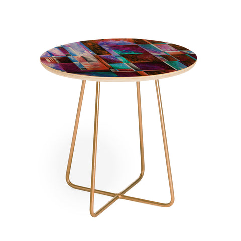 Madart Inc. A Checkered Life II Round Side Table