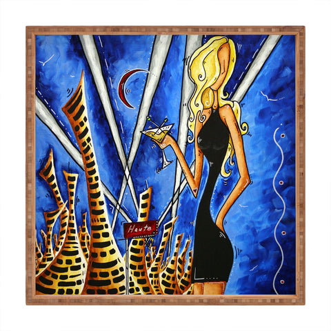 Madart Inc. A Toast To The Little Black Dr Square Tray