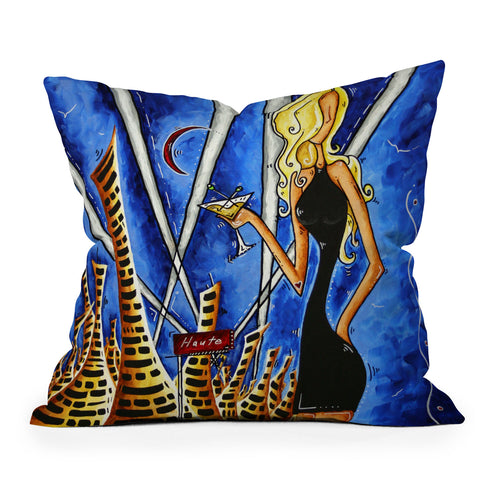 Madart Inc. A Toast To The Little Black Dr Throw Pillow