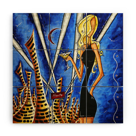 Madart Inc. A Toast To The Little Black Dr Wood Wall Mural