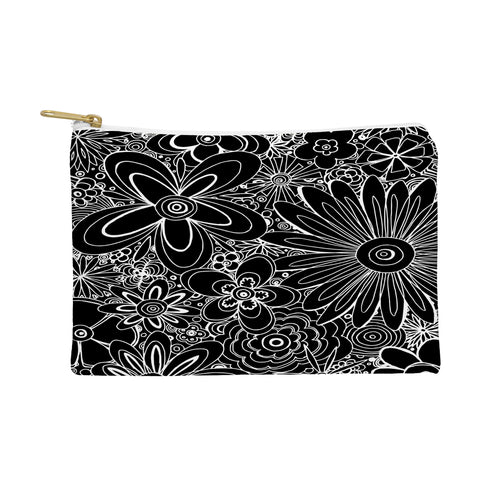 Madart Inc. All Over Flowers Black 1 Pouch