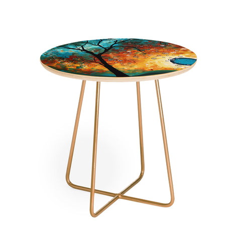 Madart Inc. Aqua Burn Round Side Table