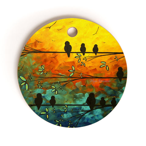 Madart Inc. Birds Of A Feather Cutting Board Round