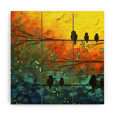 Madart Inc. Birds Of A Feather Wood Wall Mural