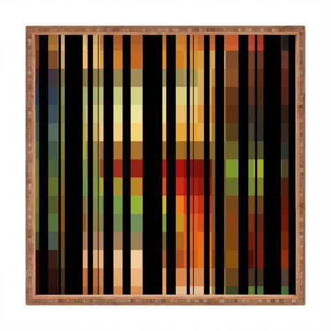 Madart Inc. Black Stripes 1 Forgotten Promise Square Tray