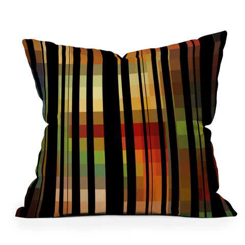Madart Inc. Black Stripes 1 Forgotten Promise Throw Pillow