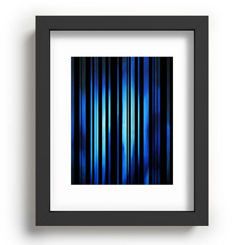 Madart Inc. Black Stripes Blue Passion Recessed Framing Rectangle