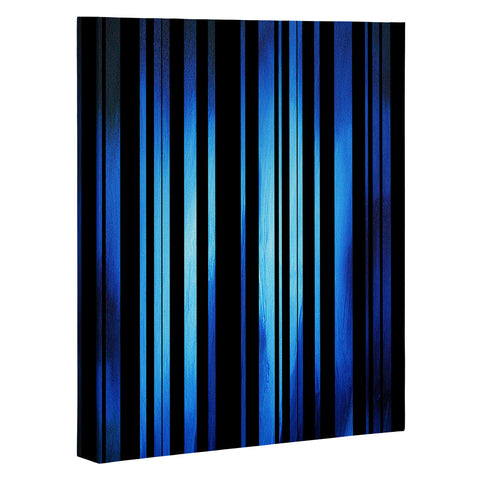 Madart Inc. Black Stripes Blue Passion Art Canvas