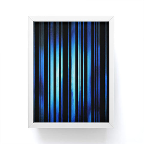 Madart Inc. Black Stripes Blue Passion Framed Mini Art Print