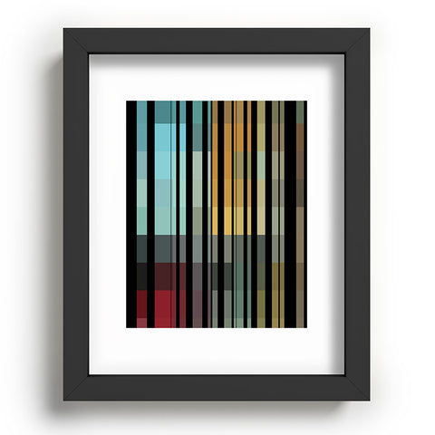 Madart Inc. Black Stripes In The Maze 2 Recessed Framing Rectangle