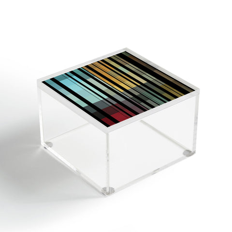 Madart Inc. Black Stripes In The Maze 2 Acrylic Box