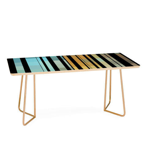 Madart Inc. Black Stripes In The Maze 2 Coffee Table