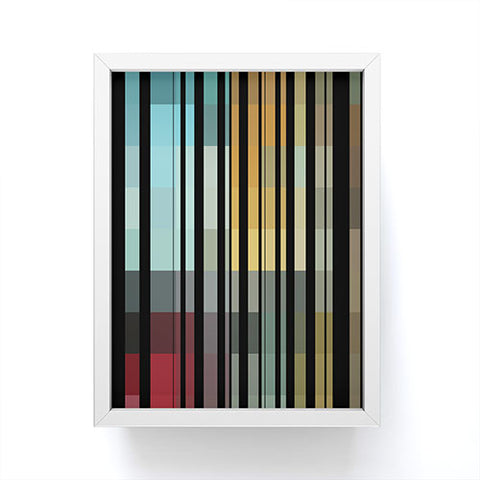Madart Inc. Black Stripes In The Maze 2 Framed Mini Art Print
