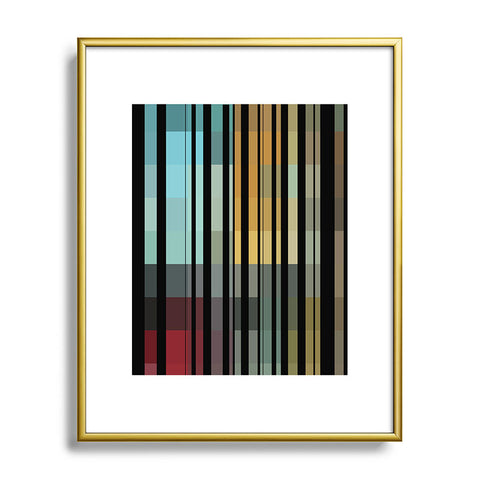 Madart Inc. Black Stripes In The Maze 2 Metal Framed Art Print