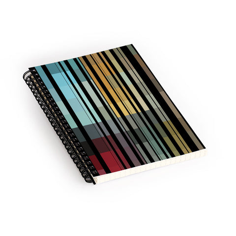 Madart Inc. Black Stripes In The Maze 2 Spiral Notebook