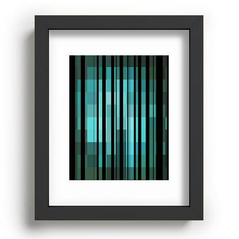 Madart Inc. Black Stripes Romantic Evening Recessed Framing Rectangle