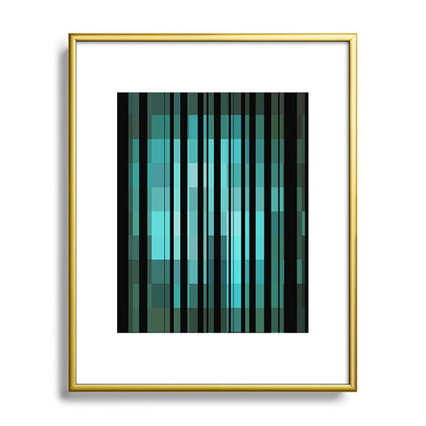 Madart Inc. Black Stripes Romantic Evening Metal Framed Art Print