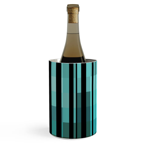 Madart Inc. Black Stripes Romantic Evening Wine Chiller
