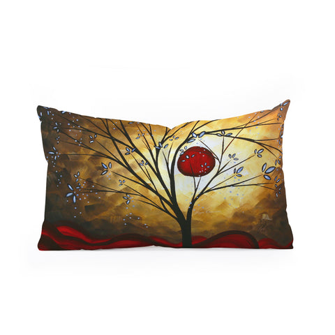 Madart Inc. Blue Blossoms Oblong Throw Pillow