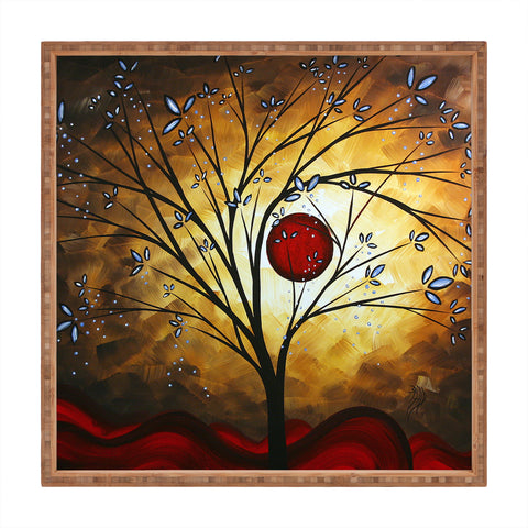 Madart Inc. Blue Blossoms Square Tray