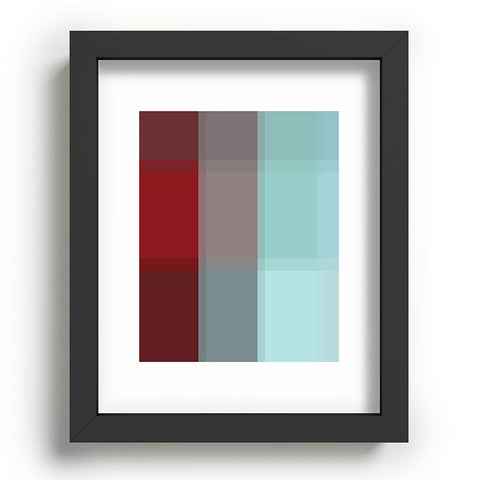 Madart Inc. Burgundy Tartan Recessed Framing Rectangle