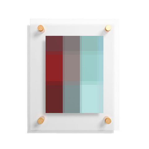 Madart Inc. Burgundy Tartan Floating Acrylic Print