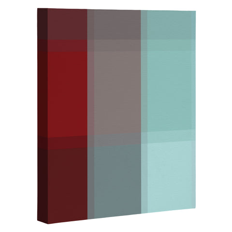 Madart Inc. Burgundy Tartan Art Canvas
