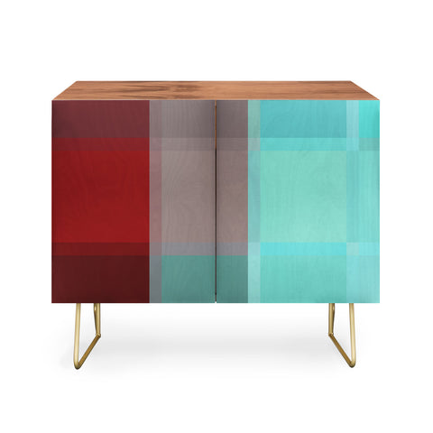 Madart Inc. Burgundy Tartan Credenza