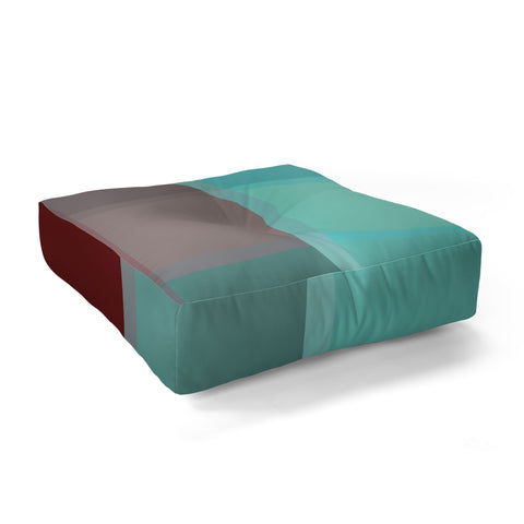 Madart Inc. Burgundy Tartan Floor Pillow Square