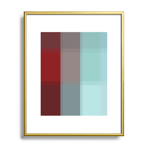 Madart Inc. Burgundy Tartan Metal Framed Art Print