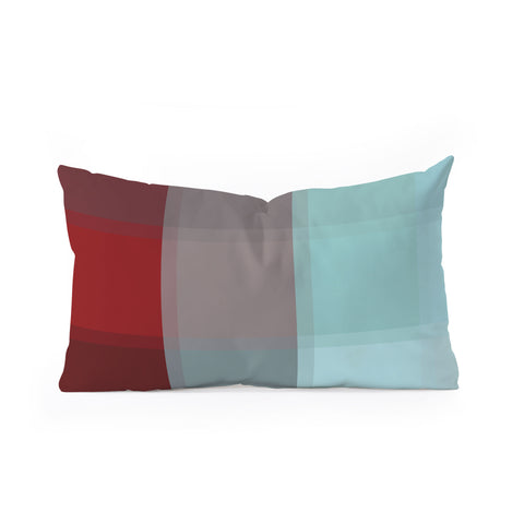Madart Inc. Burgundy Tartan Oblong Throw Pillow